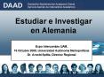 Estudiar e Investigar en Alemania PowerPoint PPT Presentation