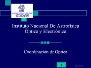 Instituto Nacional De Astrofsica ptica y Electrnica