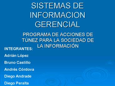 SISTEMAS DE INFORMACION GERENCIAL