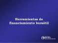 Herramientas de financiamiento burs PowerPoint PPT Presentation