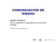 COMUNICACION DE RIESGO