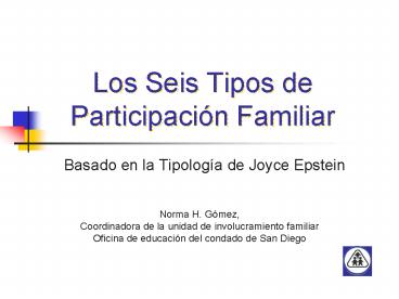 Basado en la Tipologa de Joyce Epstein