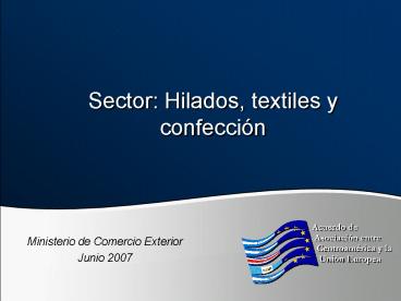 Sector: Hilados, textiles y confeccin