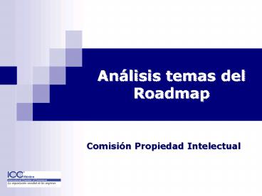 Anlisis temas del Roadmap