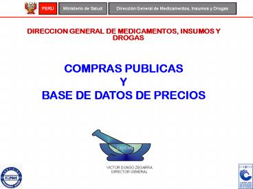 DIRECCION GENERAL DE MEDICAMENTOS, INSUMOS Y DROGAS