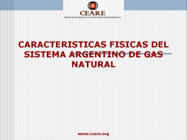 CARACTERISTICAS FISICAS DEL SISTEMA ARGENTINO DE GAS NATURAL