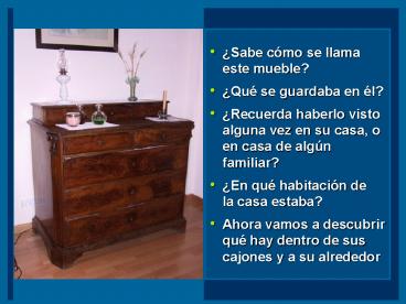 Sabe cmo se llama este mueble