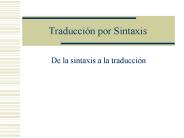 Traduccin por Sintaxis