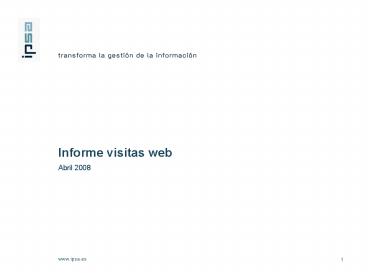 Informe visitas web