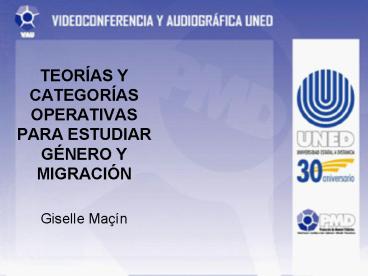 TEORAS Y CATEGORAS OPERATIVAS PARA ESTUDIAR GNERO Y MIGRACIN