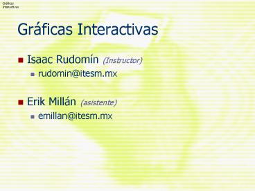 Grficas Interactivas
