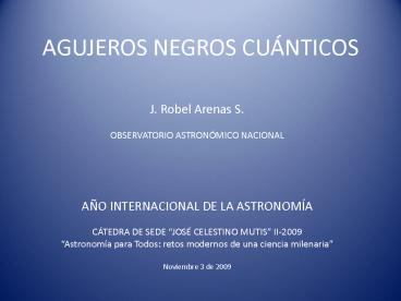 AGUJEROS NEGROS CUNTICOS