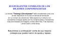 20 EXCELENTES CONSEJOS DE LOS MEJORES CONFERENCISTAS PowerPoint PPT Presentation