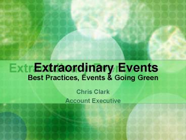 Extraordinary Events