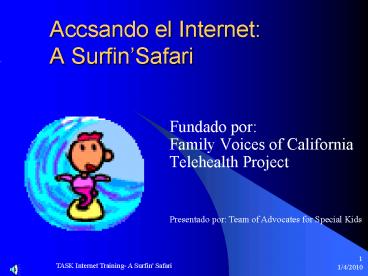 Accsando el Internet: A SurfinSafari