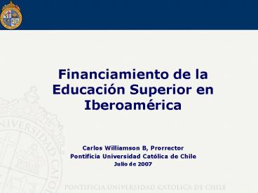 Financiamiento de la Educacin Superior en Iberoamrica
