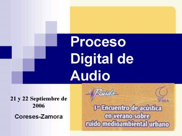 Proceso Digital de Audio