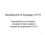 Introduccin al lenguage JAVA