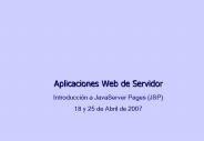 Aplicaciones Web de Servidor