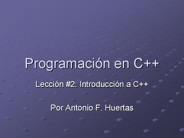 Programacin en C