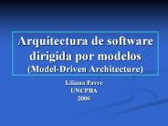 Arquitectura de software dirigida por modelos (Model-Driven Architecture)