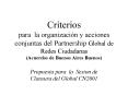 Criterios para la organizacin y acciones conjuntas del Partnership Global de Redes Ciudadanas Acuerd PowerPoint PPT Presentation