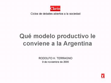 Ciclos de debates abiertos a la sociedad