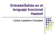 Entrada/Salida en el lenguaje funcional Haskell