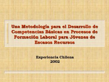 Una Metodologa para el Desarrollo de Competencias Bsicas en Procesos de ...