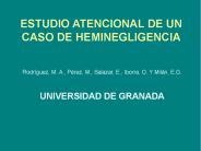 ESTUDIO ATENCIONAL DE UN CASO DE HEMINEGLIGENCIA