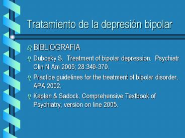 Tratamiento de la depresi