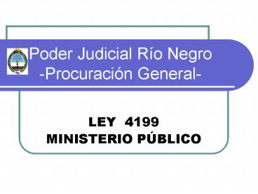 Poder Judicial Ro Negro Procuracin General