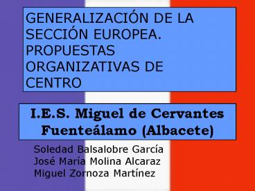I'E'S' Miguel de Cervantes Fuentelamo Albacete