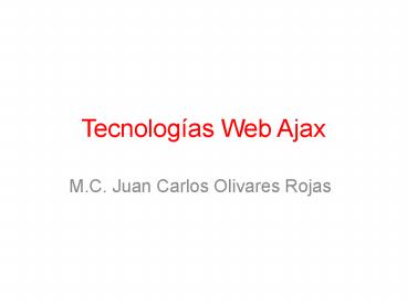 Tecnologas Web Ajax