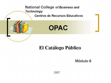El Catlogo Pblico