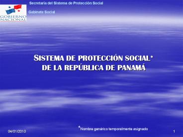 SISTEMA DE PROTECCIN SOCIAL DE LA REPBLICA DE PANAM