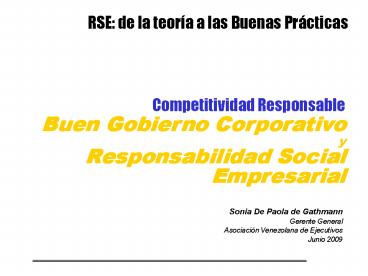 Gobierno Corporativo y RSE