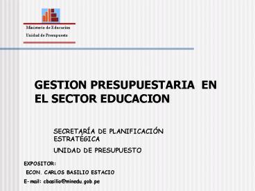 Instrumentos de Gestin Presupuestal