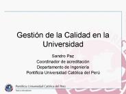 Gestin de la Calidad en la Universidad