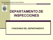 DEPARTAMENTO DE INSPECCIONES