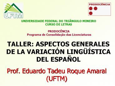 Prof' Eduardo Tadeu Roque Amaral UFTM