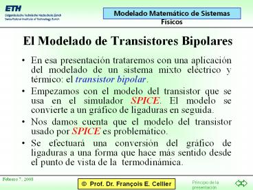 El Modelado de Transistores Bipolares