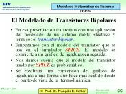 El Modelado de Transistores Bipolares