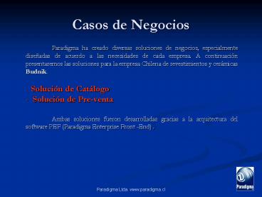Casos de Negocios