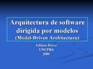 Arquitectura de software dirigida por modelos (Model-Driven Architecture)