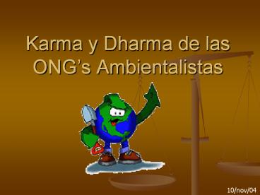 Karma y Dharma de las ONG