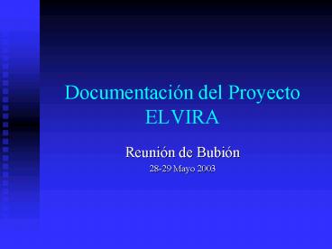 Documentacin del Proyecto ELVIRA