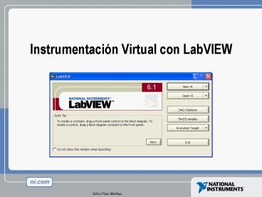Instrumentacin Virtual con LabVIEW
