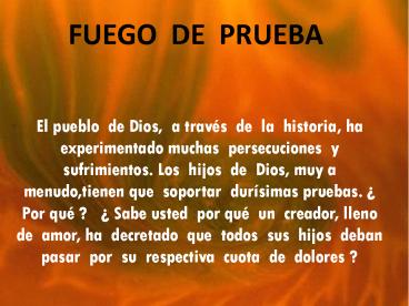 Fuego de prueba