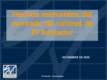 Hechos relevantes del mercado de valores de El Salvador